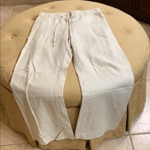 Loft Khaki 100% linen pants-excellent condition